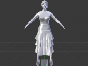 Woman in a Dress 040 3Dモデル