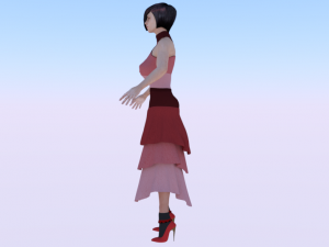 Woman in a Dress 041 3Dモデル