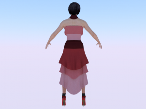 Woman in a Dress 041 3Dモデル