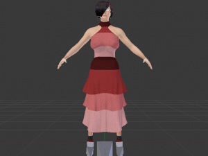 Woman in a Dress 041 3Dモデル