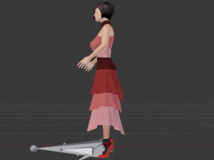 Woman in a Dress 041 3Dモデル