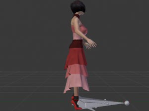 Woman in a Dress 041 3Dモデル
