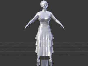 Woman in a Dress 041 3Dモデル