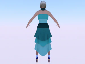 Woman in a Dress 042 3D Model