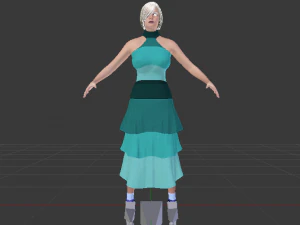 Woman in a Dress 042 3D Model