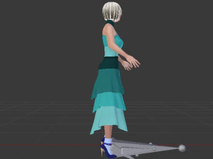 Woman in a Dress 042 3D Model