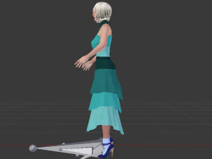 Woman in a Dress 042 3D Model