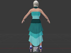Woman in a Dress 042 3D Model