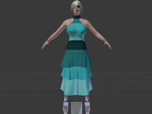 Woman in a Dress 042 3D Model