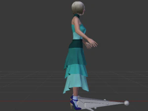 Woman in a Dress 042 3D Model