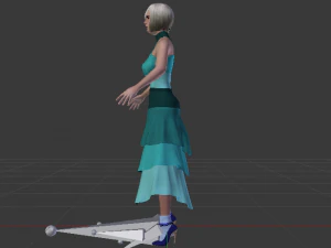 Woman in a Dress 042 3D Model