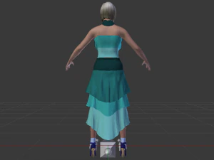 Woman in a Dress 042 3D Model