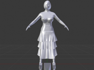 Woman in a Dress 042 3D 模型