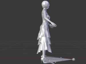 Woman in a Dress 042 3D Model