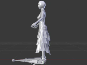 Woman in a Dress 042 3D Model