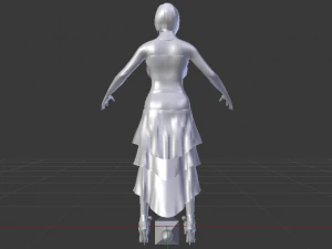 Woman in a Dress 042 3D Model
