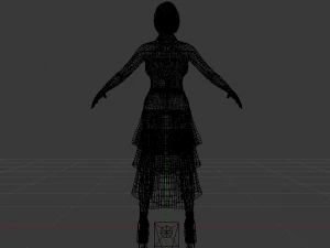 Woman in a Dress 042 3D Model