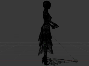 Woman in a Dress 042 3D Model