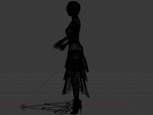 Woman in a Dress 042 3D Model