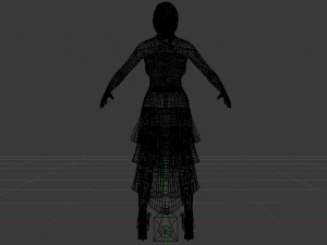 Woman in a Dress 042 3D Model