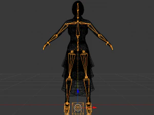 Woman in a Dress 042 3D Model