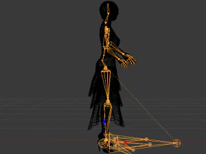 Woman in a Dress 042 3D Model