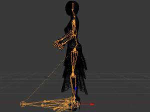 Woman in a Dress 042 3D Model