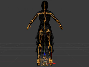 Woman in a Dress 042 3D Model