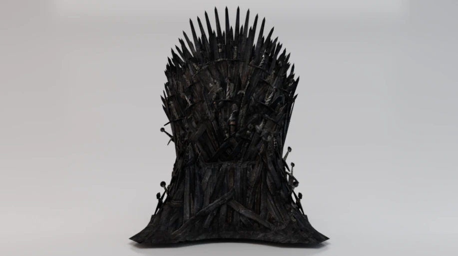 The Throne from the Game of Thrones - Iron Throne 3D Model .c4d .max .obj .3ds .fbx .stl .blend
