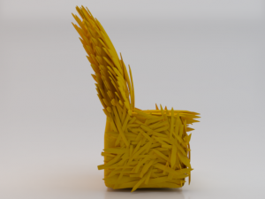 The Golden Fantasy Throne 01 3Dモデル