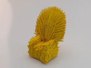 The Golden Fantasy Throne 01 3D Model