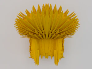 The Golden Fantasy Throne 01 3D Model