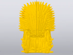 The Golden Fantasy Throne 01 3D Model