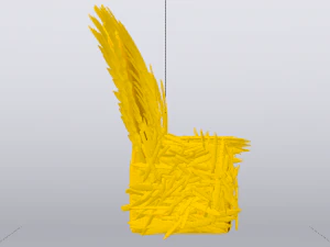 The Golden Fantasy Throne 01 3D Model