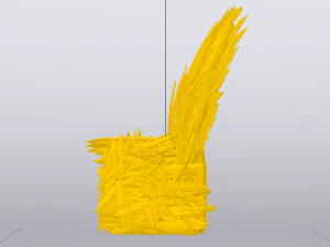 The Golden Fantasy Throne 01 3D Model