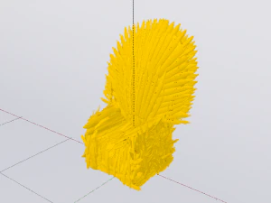 The Golden Fantasy Throne 01 3D Model