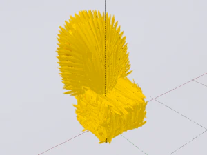 The Golden Fantasy Throne 01 3D Model