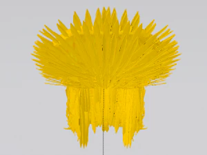 The Golden Fantasy Throne 01 3D Model