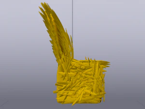 The Golden Fantasy Throne 01 3D Model