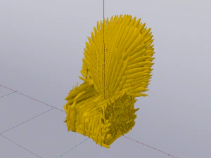 The Golden Fantasy Throne 01 3D Model