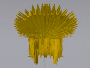 The Golden Fantasy Throne 01 3D Model