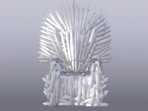 The Golden Fantasy Throne 01 3D Model