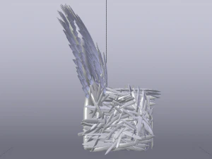 The Golden Fantasy Throne 01 3D Model