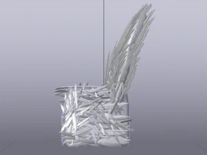 The Golden Fantasy Throne 01 3D Model