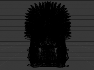The Golden Fantasy Throne 01 3Dモデル