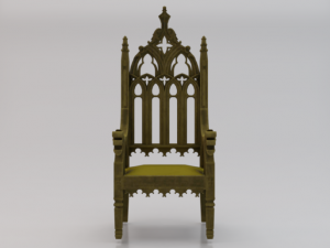 The Golden Fantasy Throne 02 Modelo 3D