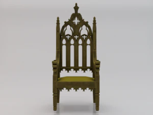 Złoty Tron Fantazji 02 Model 3D