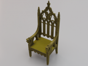 The Golden Fantasy Throne 02 3Dモデル