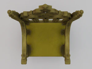 The Golden Fantasy Throne 02 3D Model