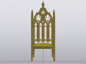 The Golden Fantasy Throne 02 3Dモデル